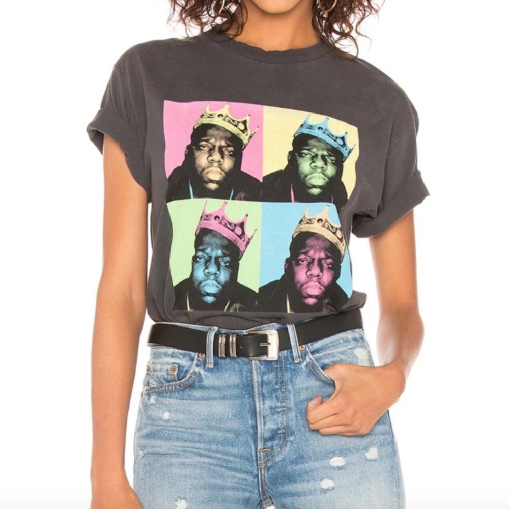 DAYDREAMER Biggie Pop Color King Tee in Faded Black